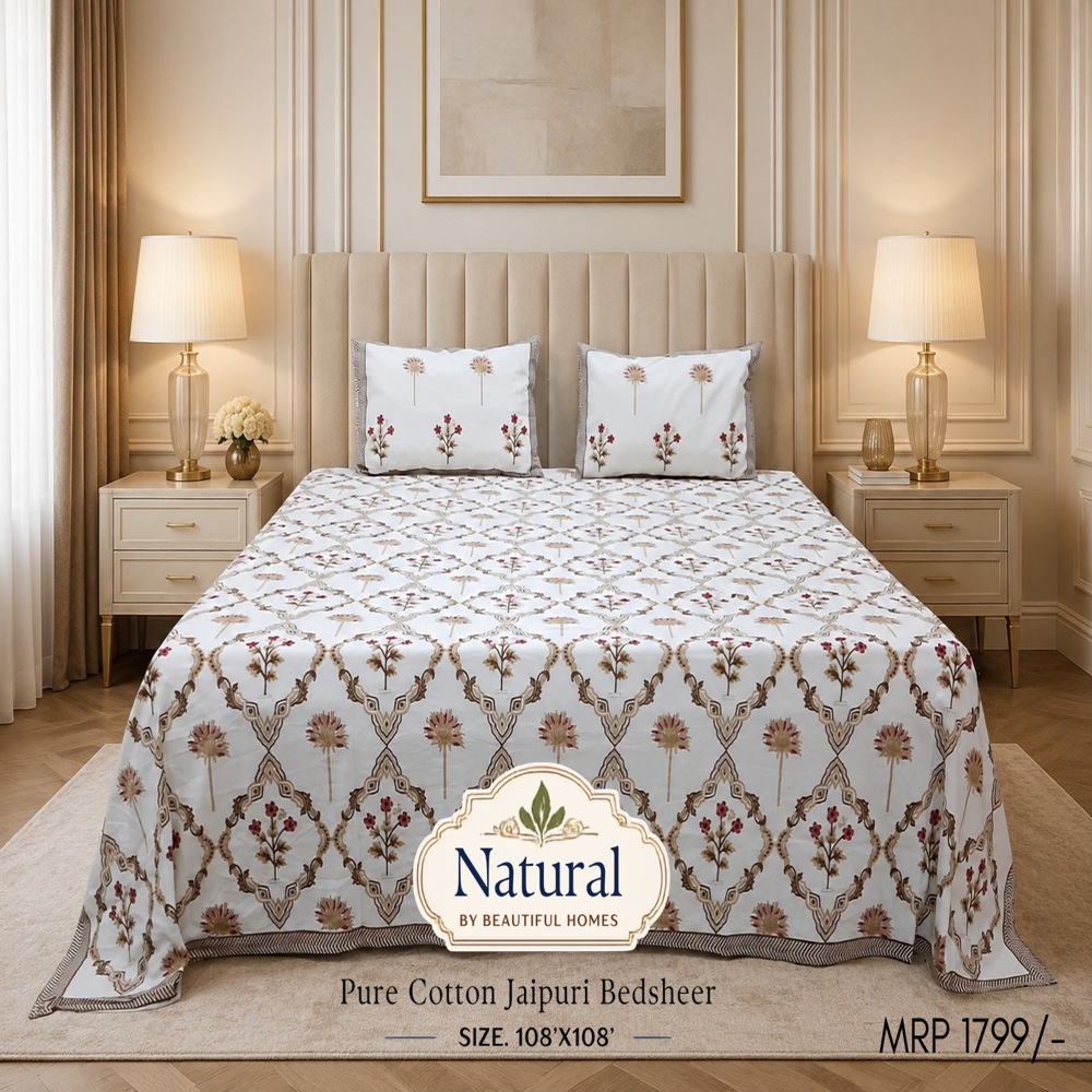 Natural Double Bedsheets