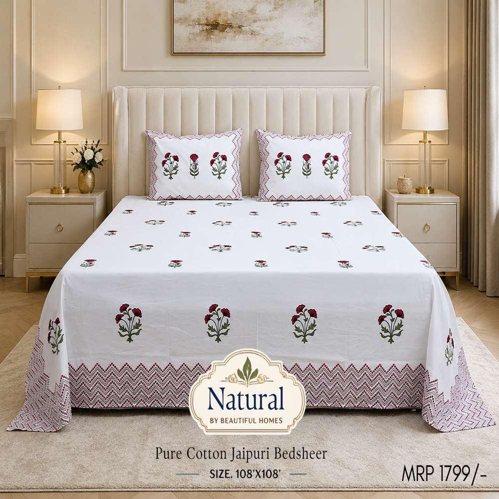 Natural Double Bedsheets