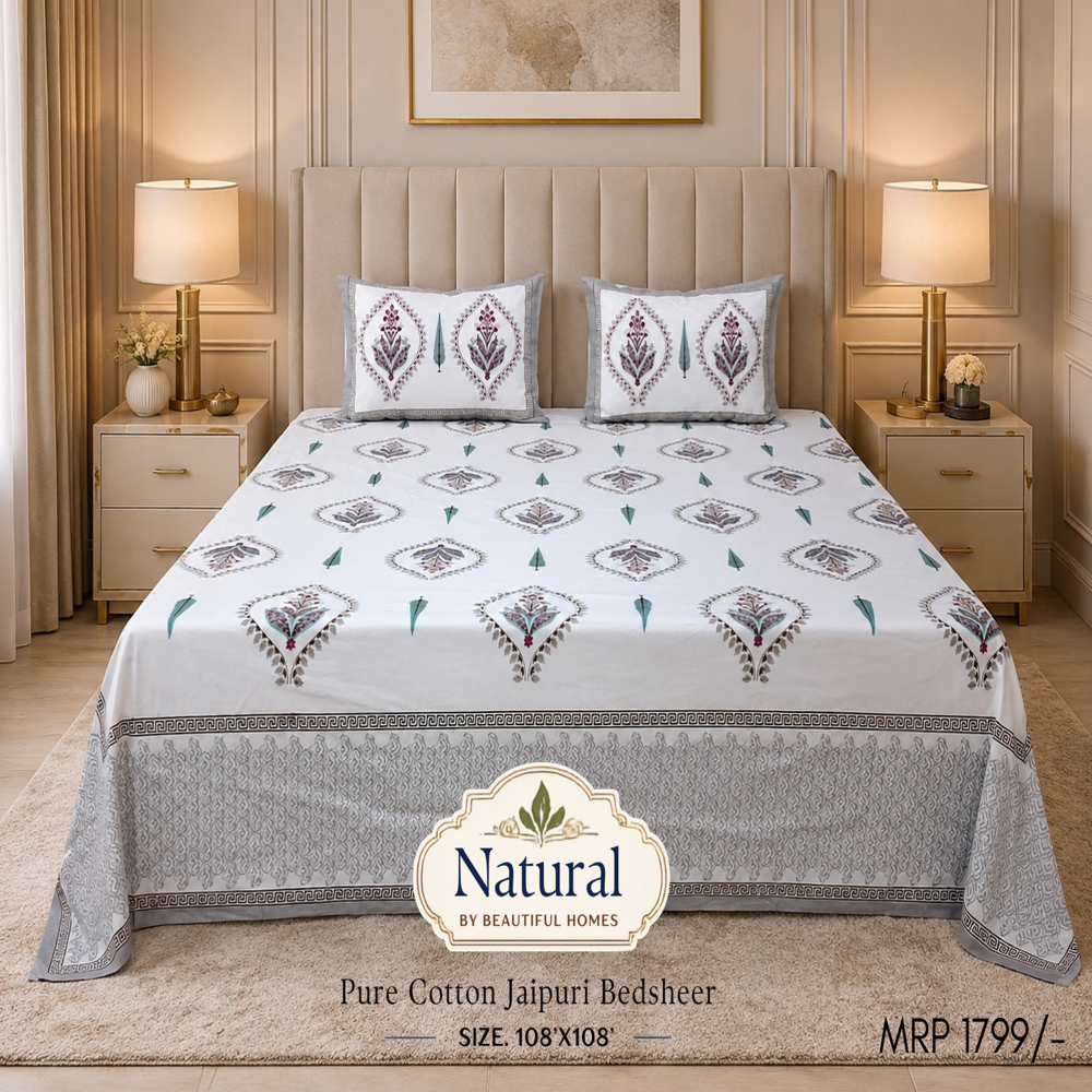 Natural Double Bedsheets