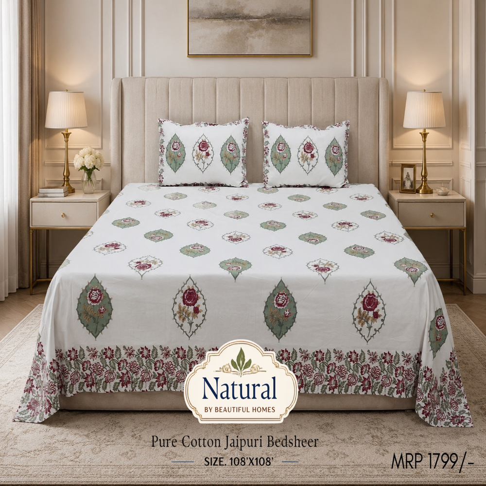 Natural Double Bedsheets