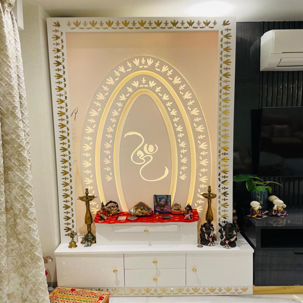 Polished White Corian Temple, For Home
