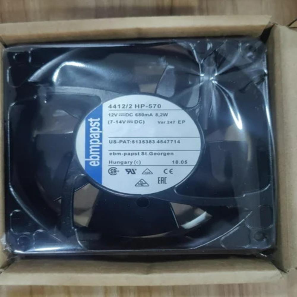 EBMPAPST 4412/2 HP-570 12V DC 8.2W 11989mm Ball Bearing Industrial Inverter Axial Cooling Fan