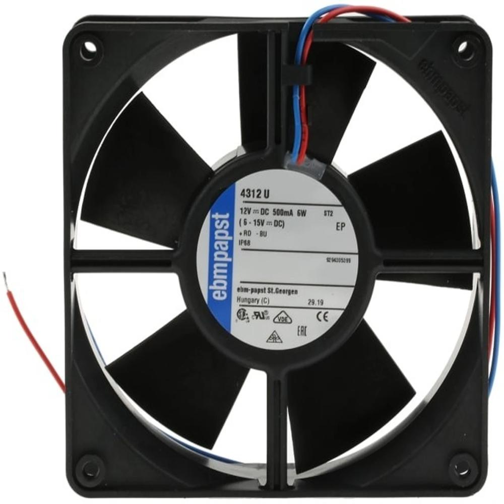 EBMPAPST 4312 U 12V DC 6W 12032mm Ball Bearing Industrial Inverter Axial Cooling Fan