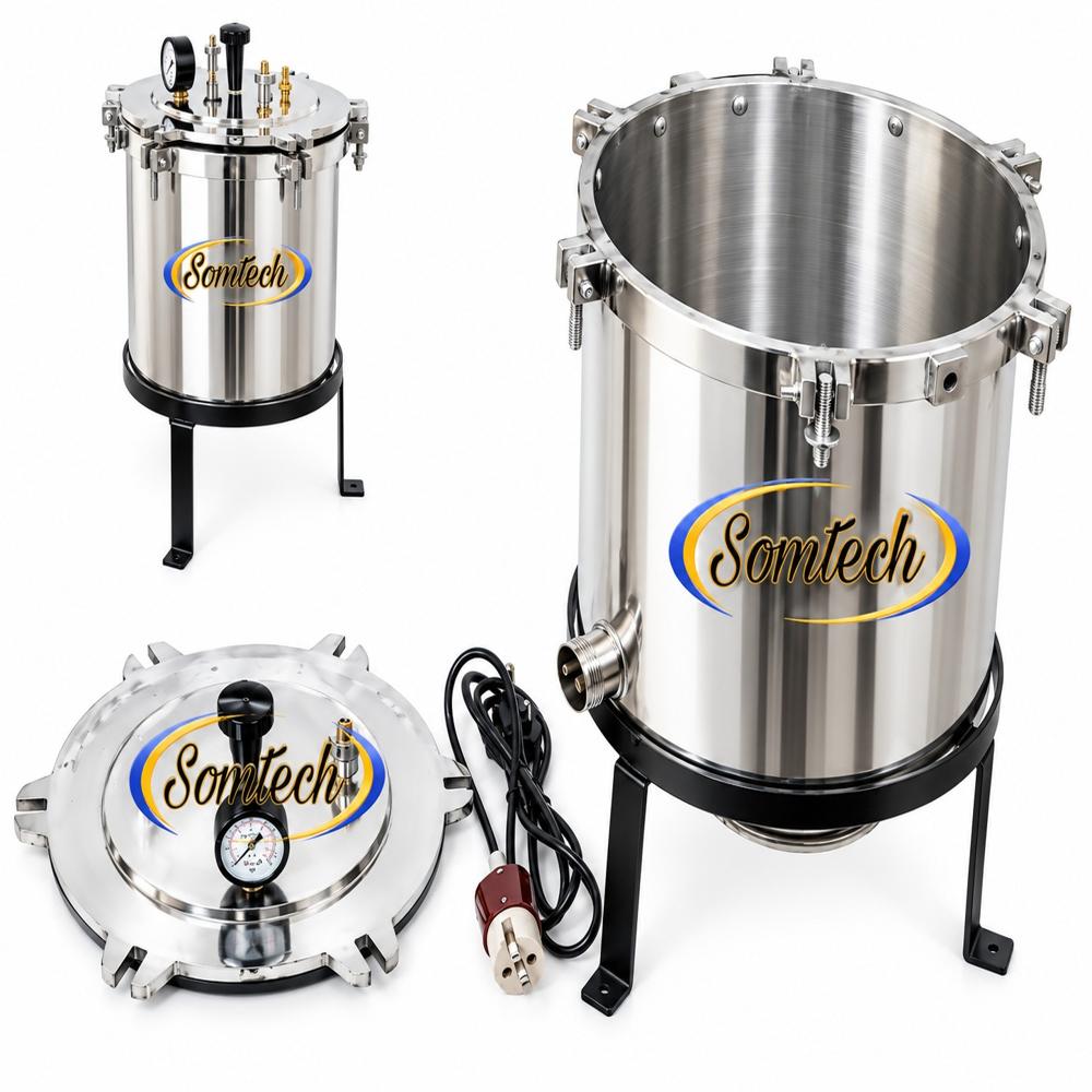 Pressure Cooker Autoclave - Aluminium, 21 Ltr Chamber, 22 Ltr Capacity | Nut Type, Semi-Automatic, Electric Heating, Portable with Drum