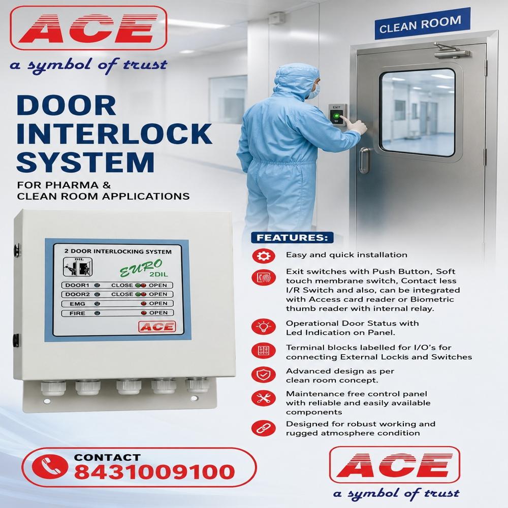 Interlock - Pharmacetical Clean Room 2 Door Interlocking System - Chip Type: Embedded Secure Controller