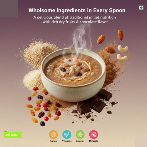 Dhartika Ragi Malt (Mixed Dry Fruit And Chocolate)