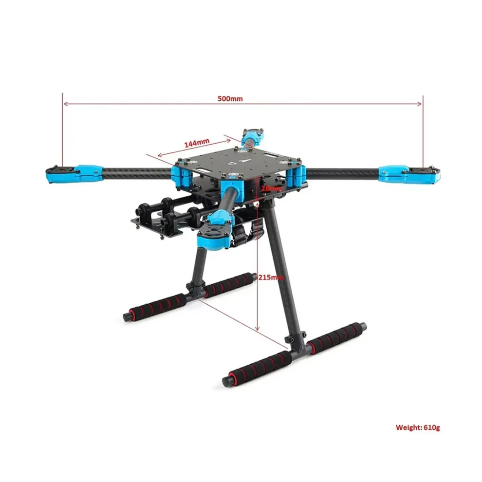 Holybro X500 V2 Barebones Frame Kit X500 V2 ARF (Almost Ready-to-Fly) Kit With Motor, Propellers, and ESC Build Your Custom Quadcopter For Educational Drone Project