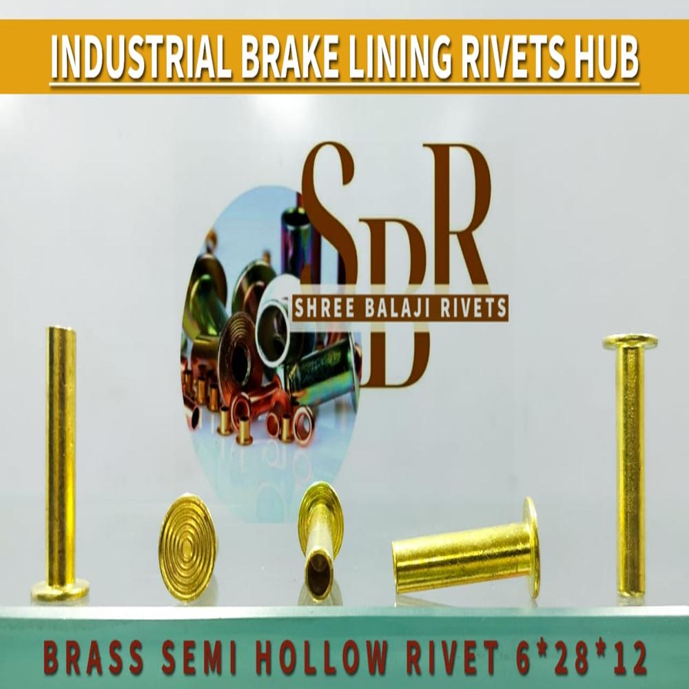 Brass Hollow Rivets 6*28 - Dimension (L*W*H): 28*6 Millimeter (Mm)