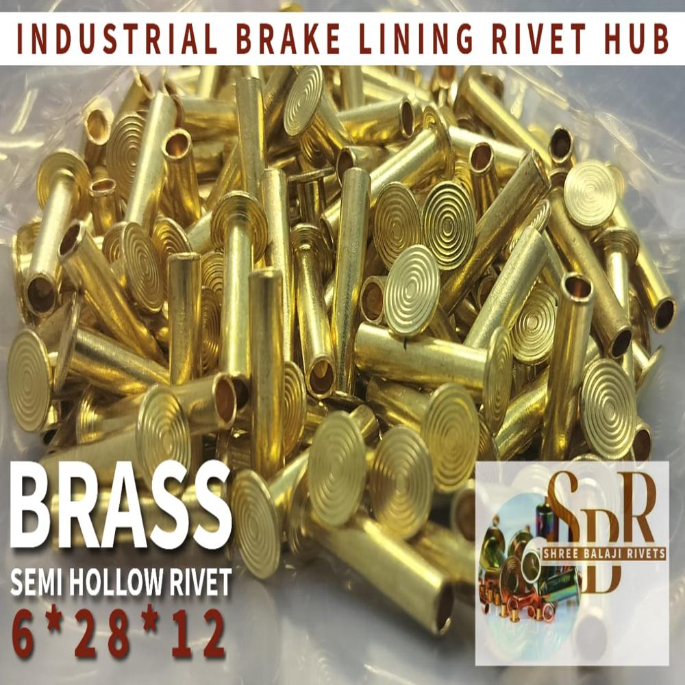 BRASS HOLLOW RIVETS 6*28