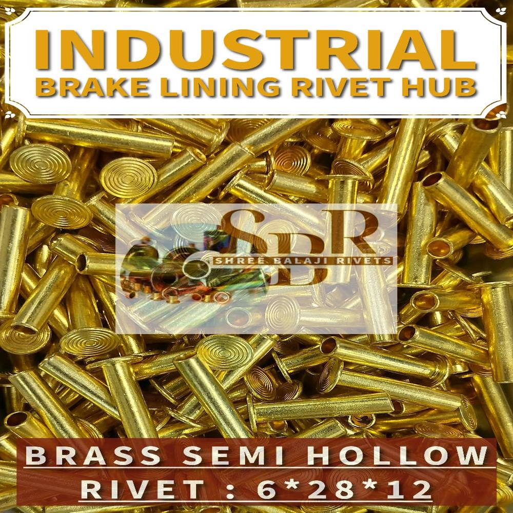 BRASS HOLLOW RIVETS 6*28