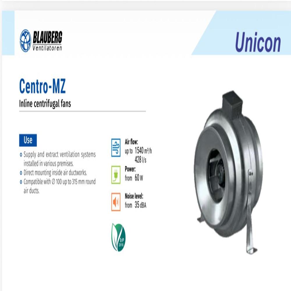 Inline Fans Usage: Industrial