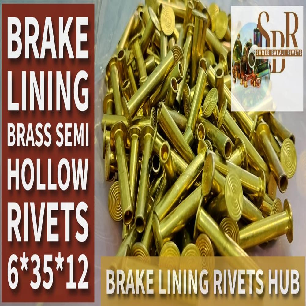 BRASS SEMI HOLLOW RIVETS 6*35
