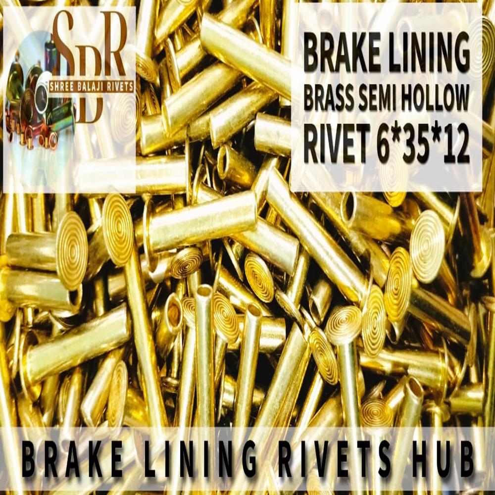 BRASS SEMI HOLLOW RIVETS 6*35