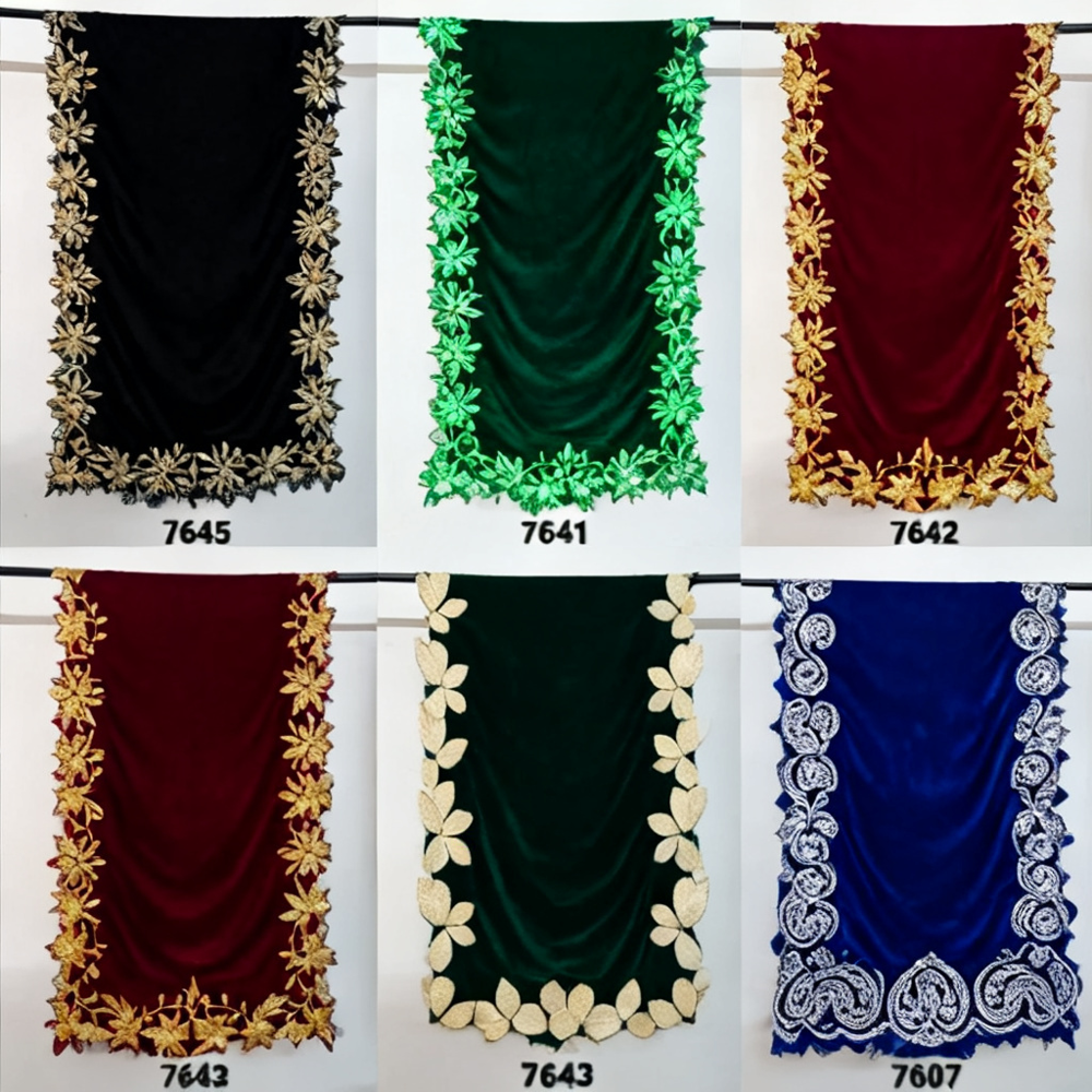 Velvet Hand Embroidered Stoles