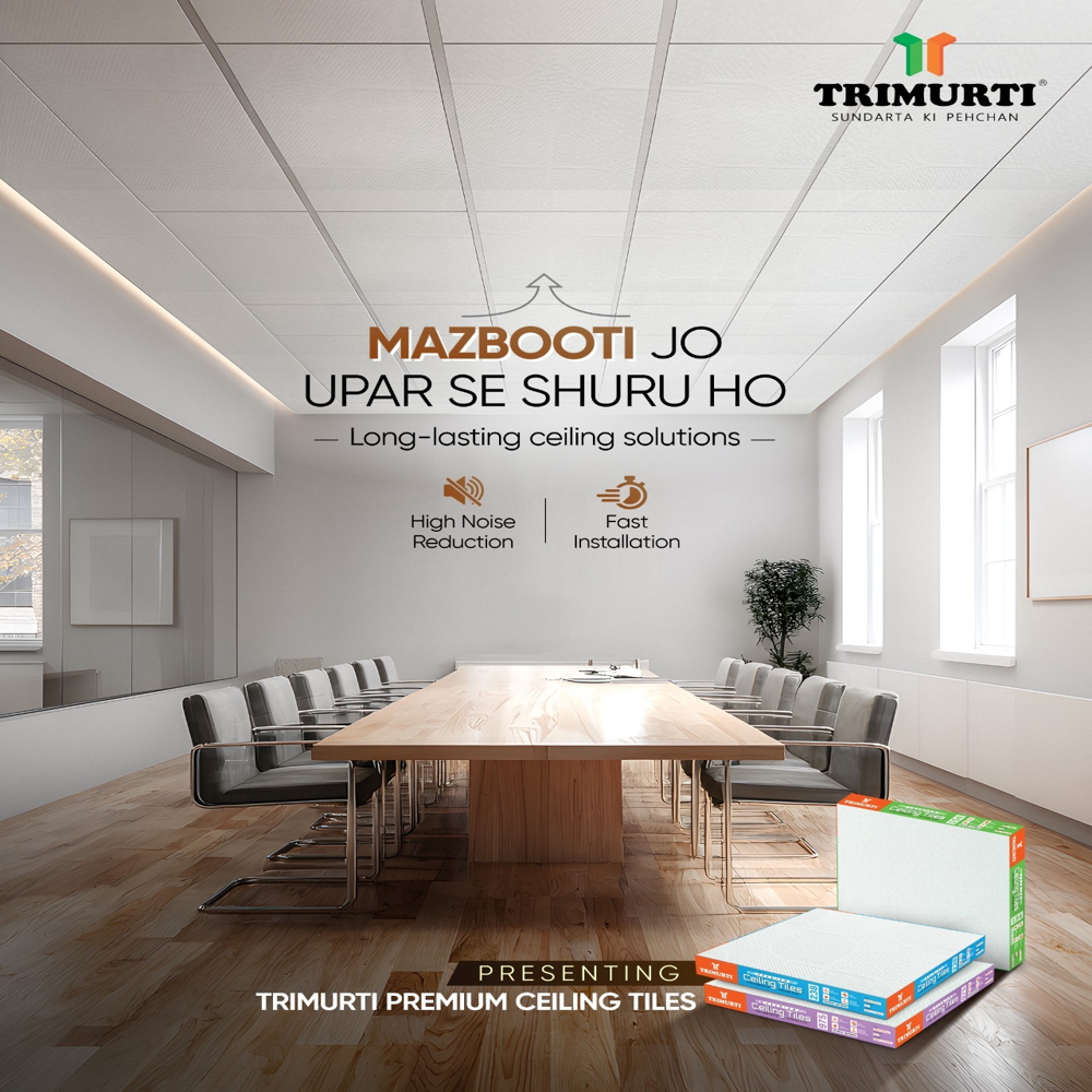 Trimurti 154 Ceiling Tile - Density: 1100 Gram Per Cubic Centimeter(g/cm3)
