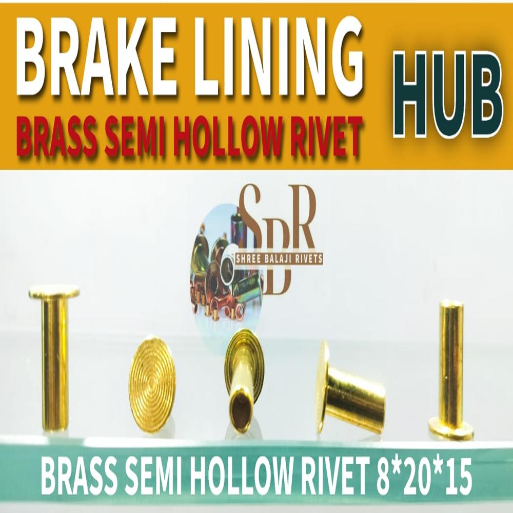 BRASS HOLLOW RIVETS 8*20