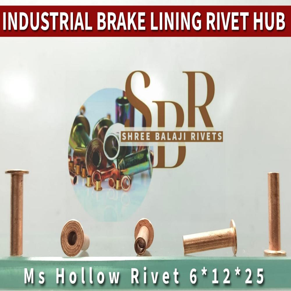 6*25 MILD STEEL HOLLOW RIVETS WITH COPPER COTED