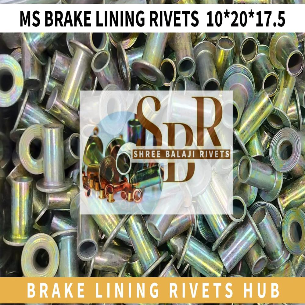 Amw Brake Lining Ms Hollow Rivets | 10*20 - Color: Yellow Zinc