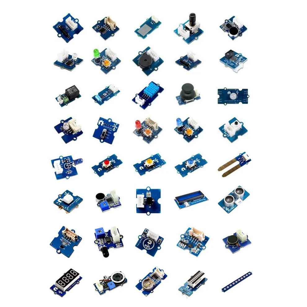 SeeedStudio 40-in-1 Sensor Starter Kit SeeedStudio Creator Kit Grove Gamma Kit DIY Electronics Kit With 40 Sensors All-in-One Sensor Kit For Makers and Educators Learn IoT and Programming With Grove Gamma 