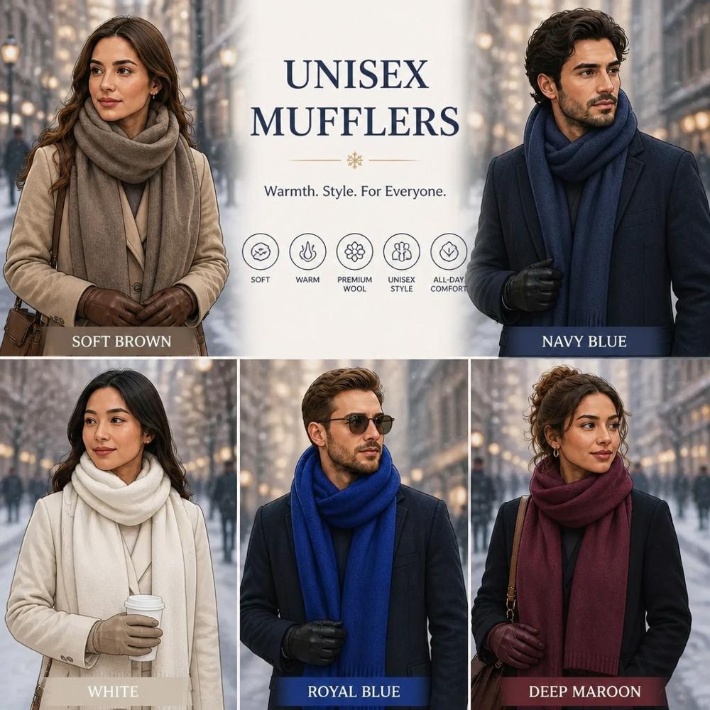 Wool Blended Knitted Muffler