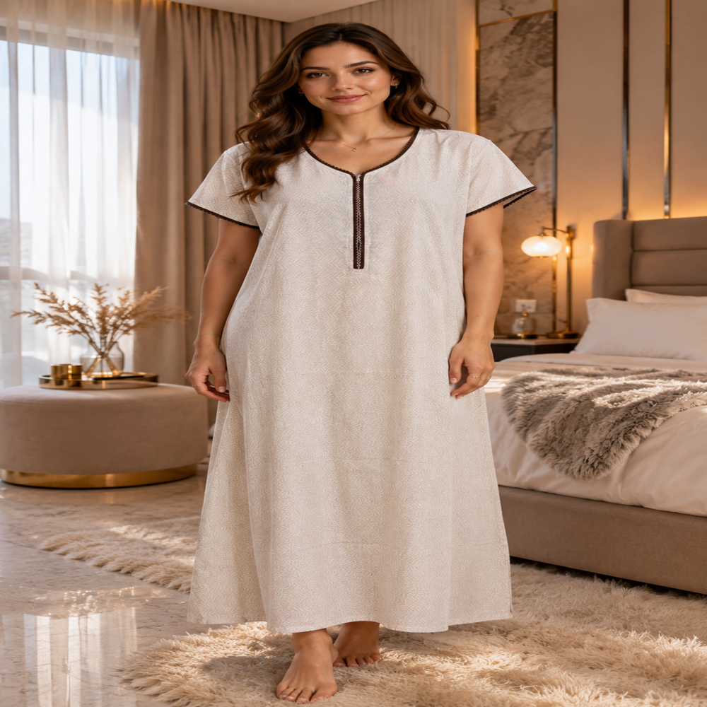 rayon designer zipper nighties