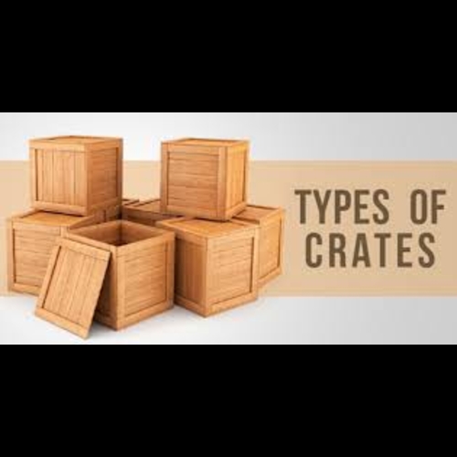 Closed wooden crates