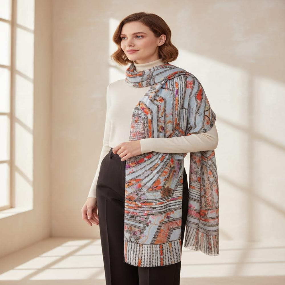 Modal Linen Digital Printed Stoles