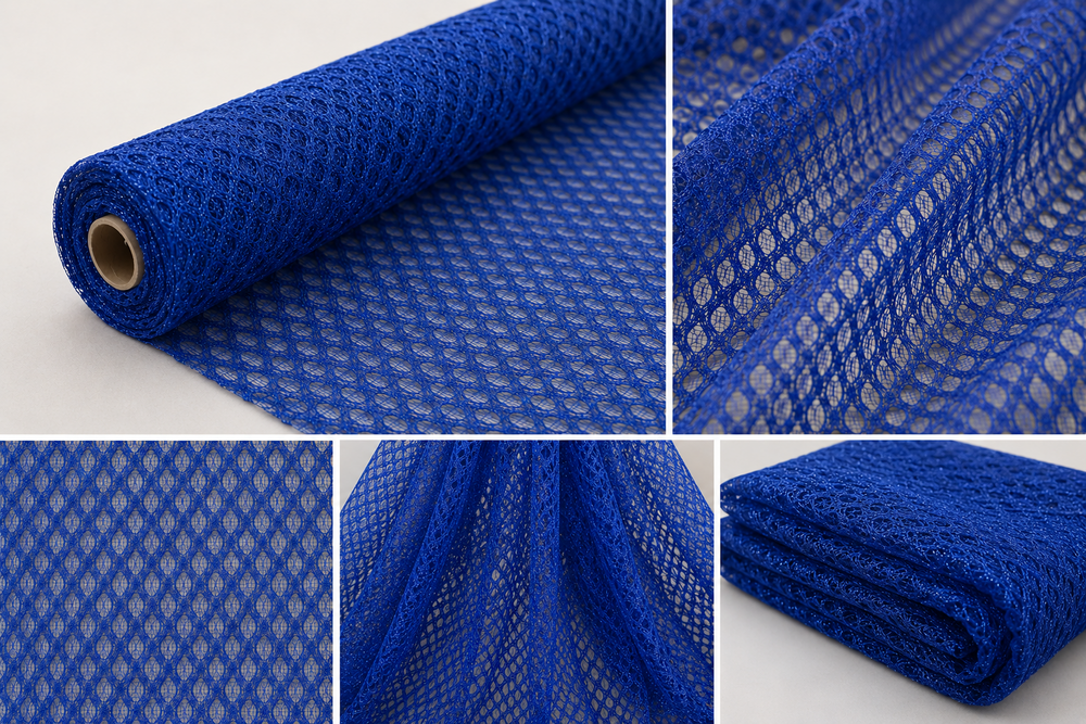 Fancy Feather Net Blue - Application Areas: Dress Material