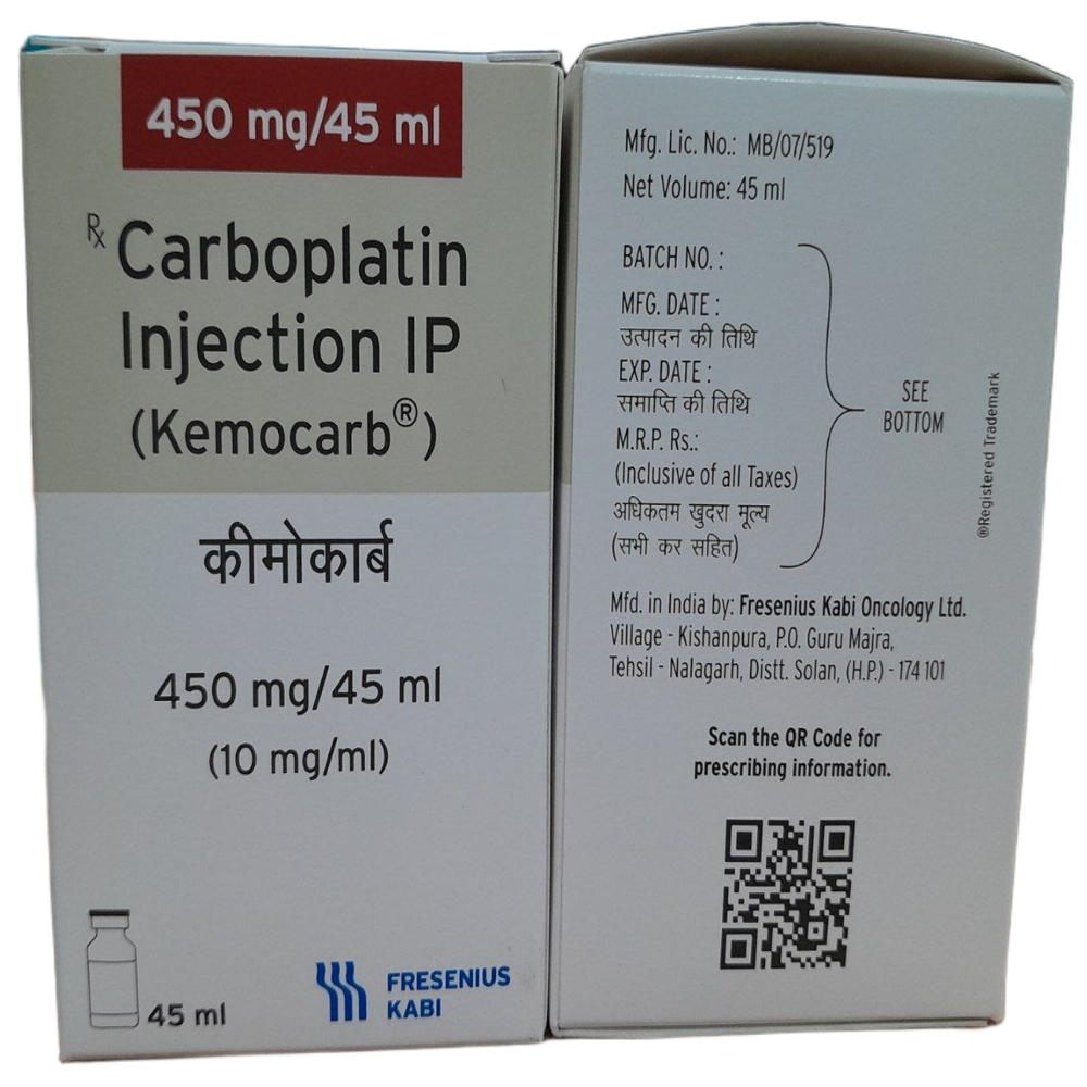 Kemocarb 450mg - Carboplatin Injection