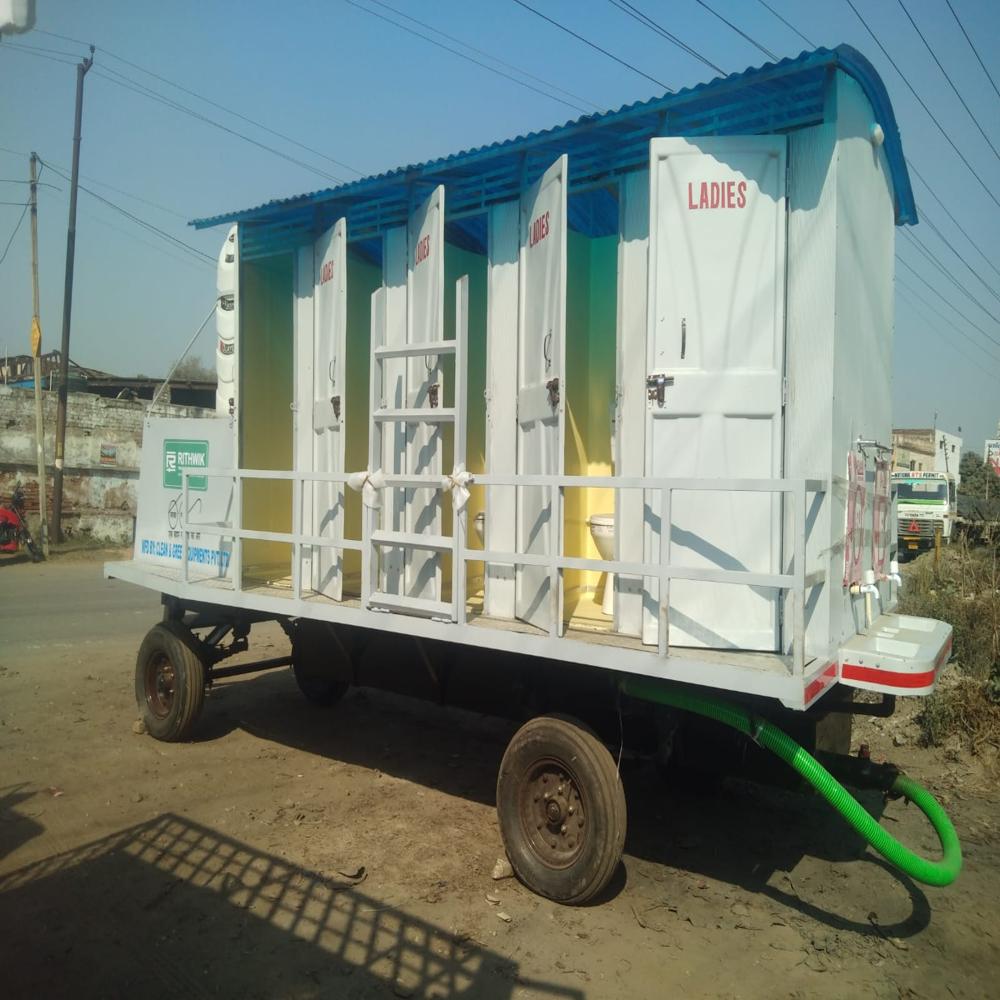 Prefab Galvanised Bio- Toilet 10 Seater Mounted on Trailer Chassis 4IS 4EH 2UH 0B