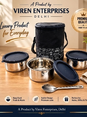 3 Containers Lunch Box - Capacity: 850 Ml