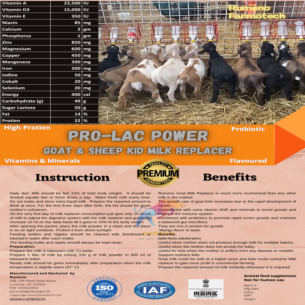 Goat & Sheep kids milk replacer