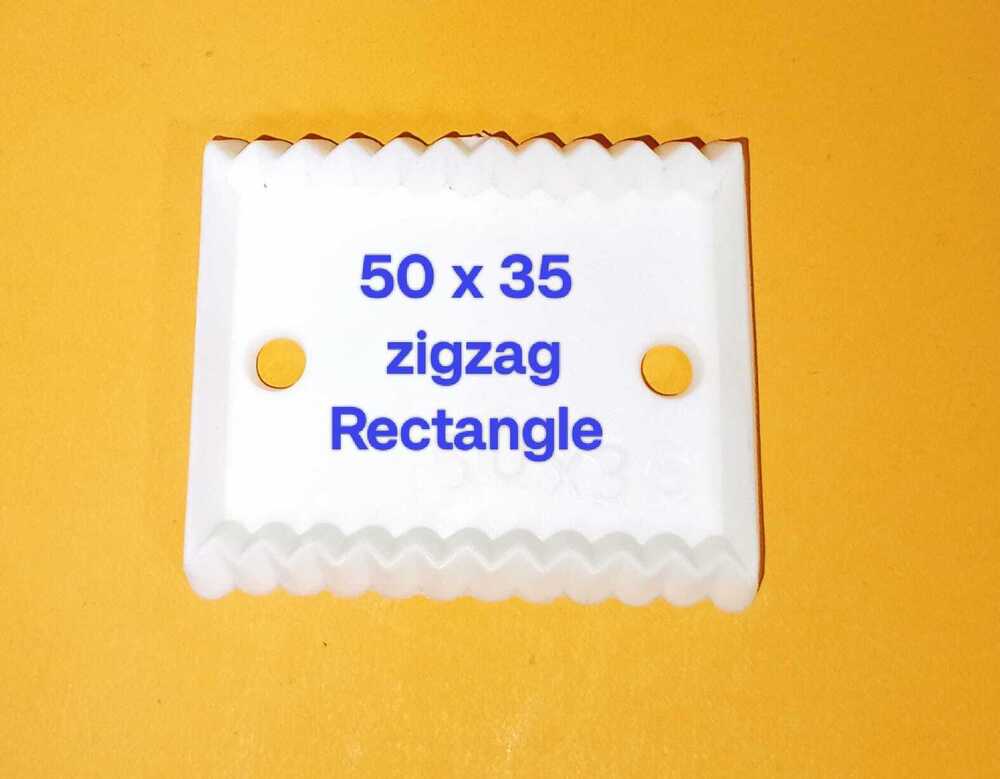 50x35mm Zigzag Rectangle Chorafali Cutting Die