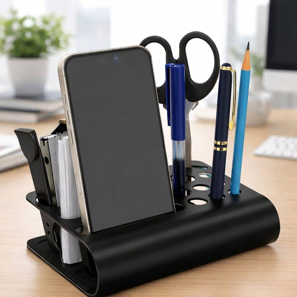 Multiple Metal Desk Stand - Color: Black
