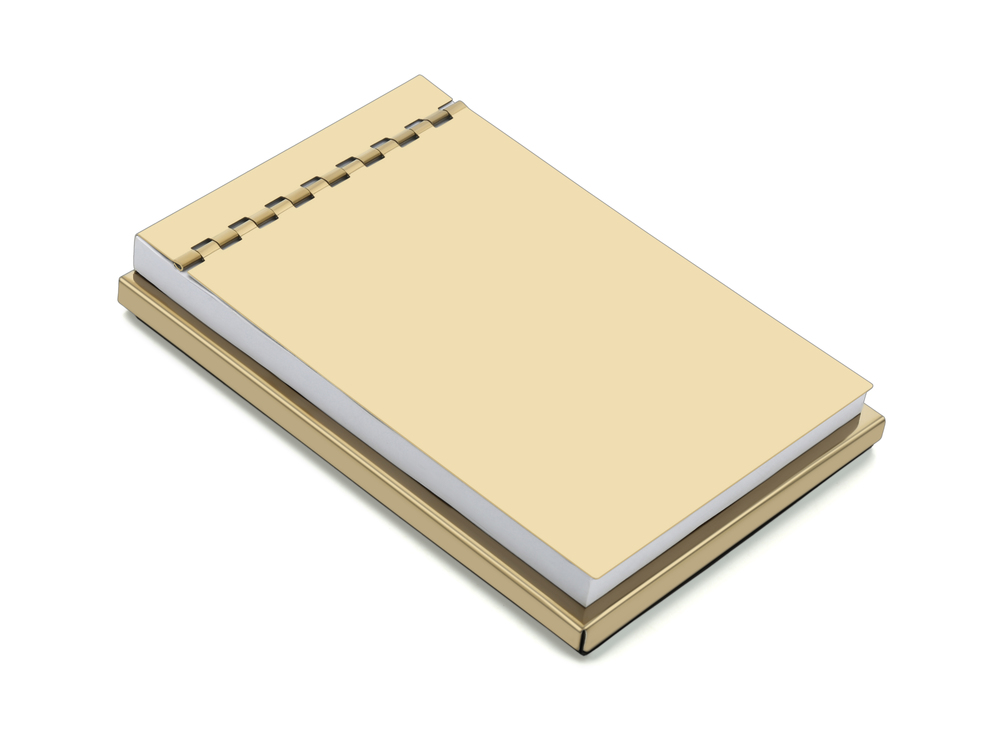 Rose Gold Mirror Finish Metal Notepad Holder