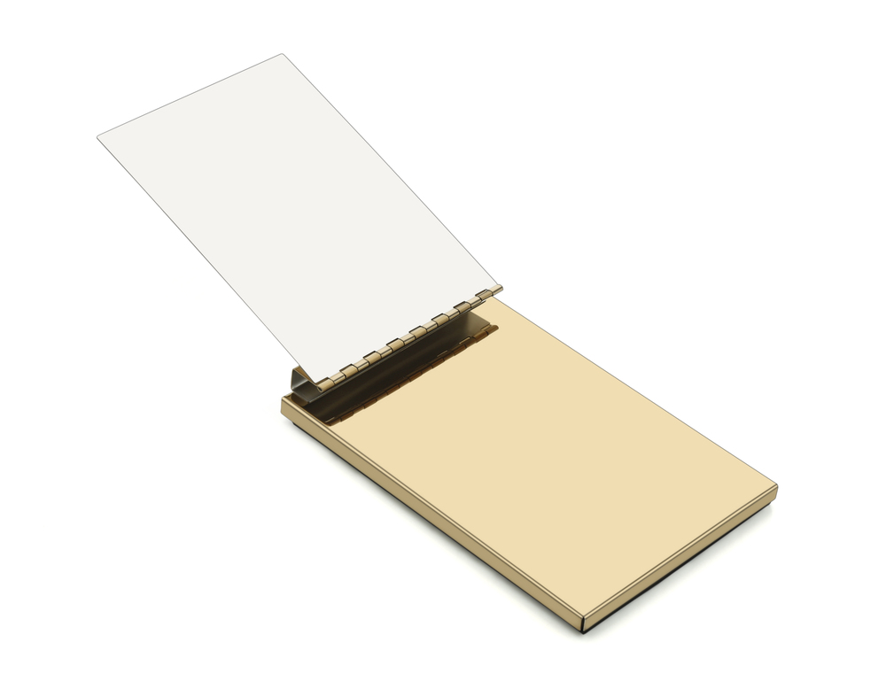 Rose Gold Mirror Finish Metal Notepad Holder