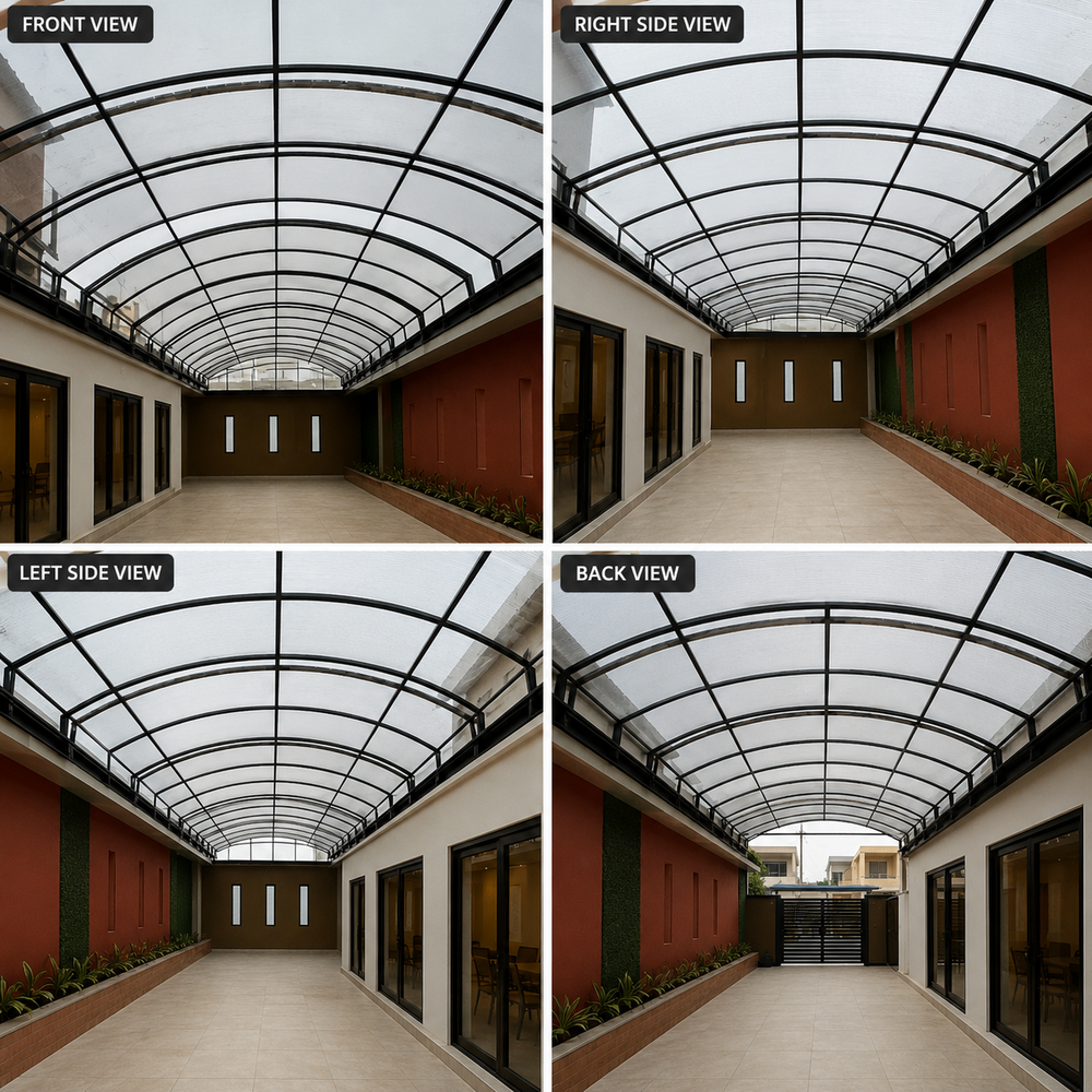 Retractable Sliding Tensile Structure - Coating Type: Powder Coated