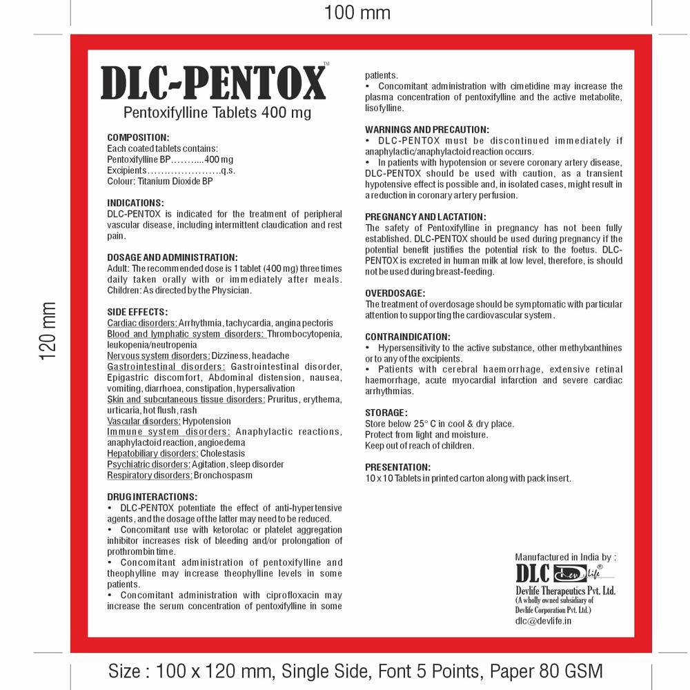 Pentoxifylline Tablets