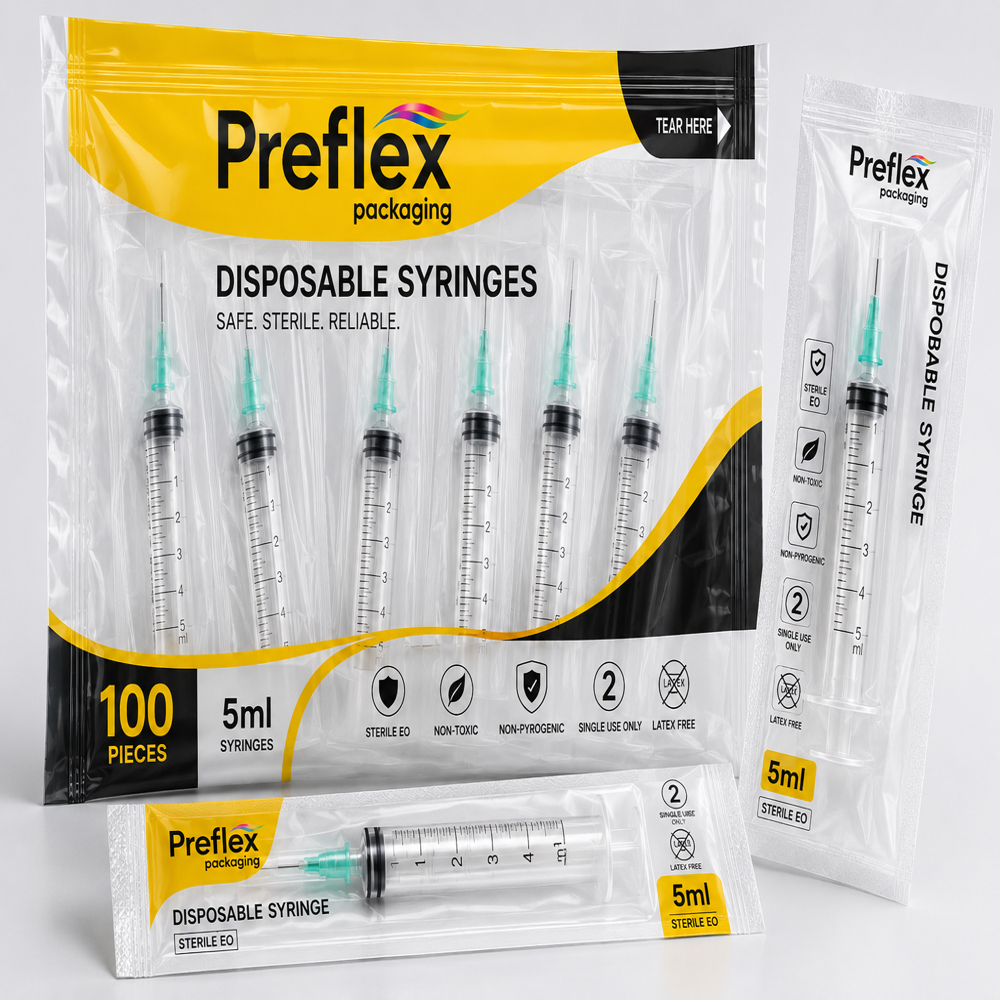 Syringes Packaging - Coating Type: Glossy