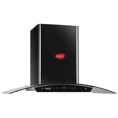 15023 ATMOS  Pearl 90 Baffle Filter Touch Control Black Pigeon Chimney