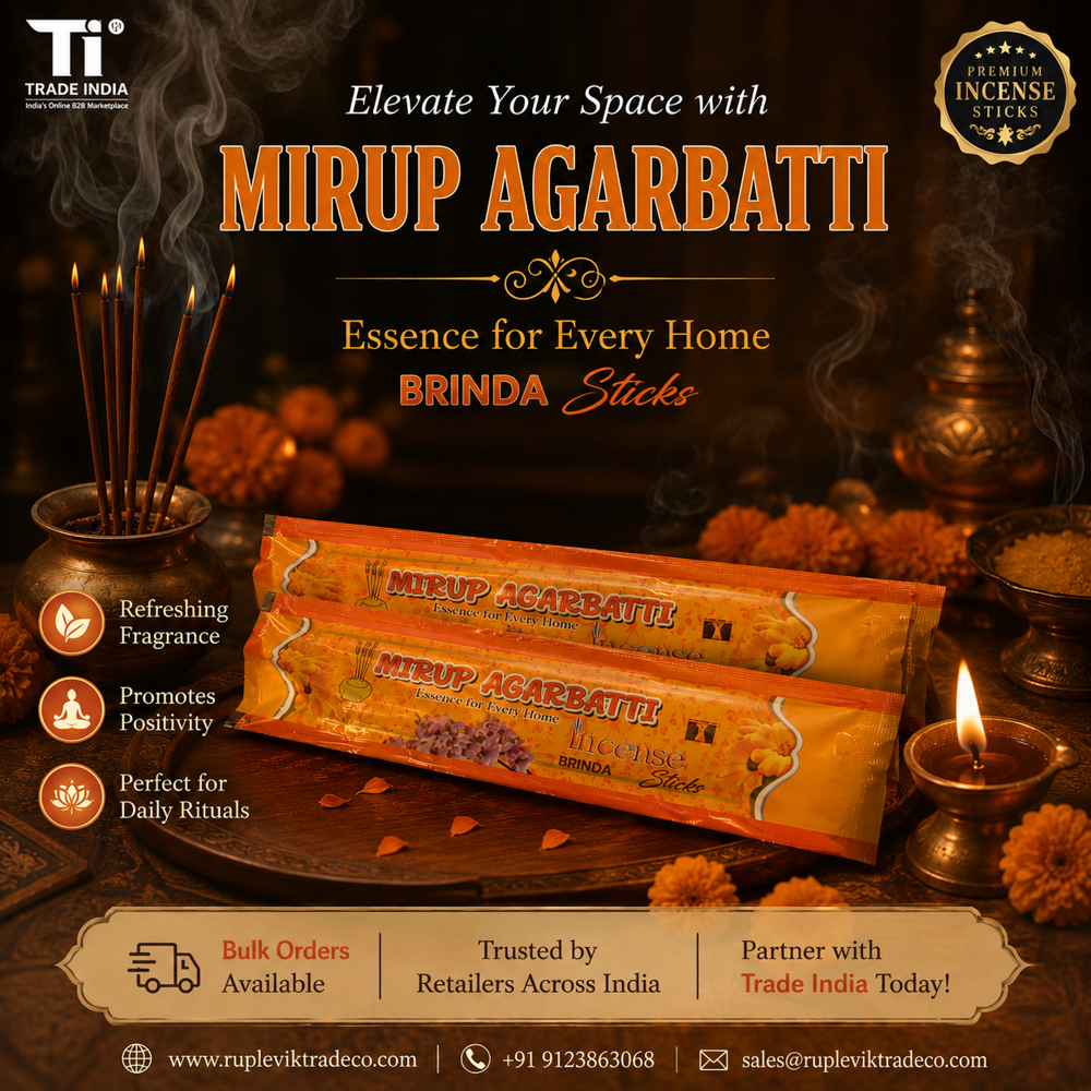 Mirup Agarbatti Brinda White Sticks - Burning Time: 60 Minutes