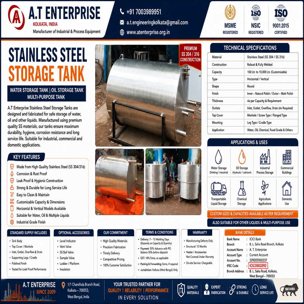 Stainless Steel High Pressure Tanks