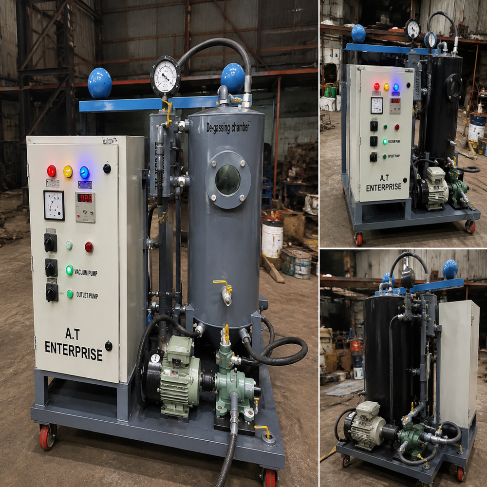 Hydraulic oil filter machine