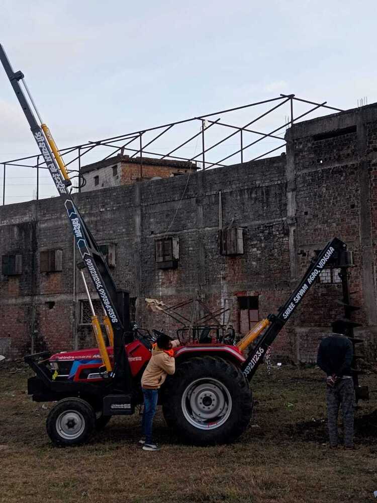 Tractor Pole Erection Machine
