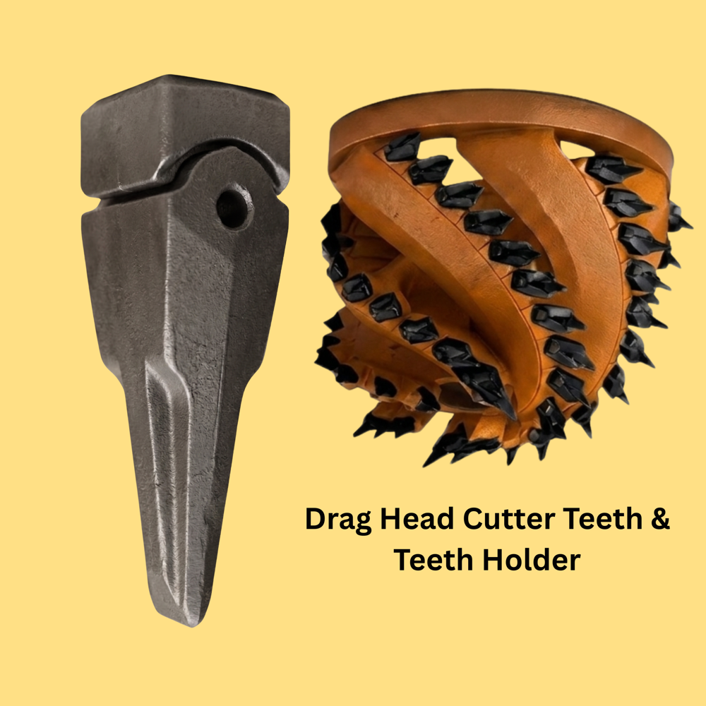 Drag Head Cutter, adopter and teeth