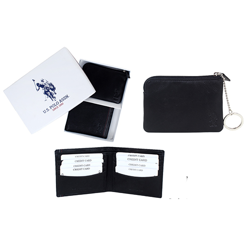 Black Wallet And Key Case Combo