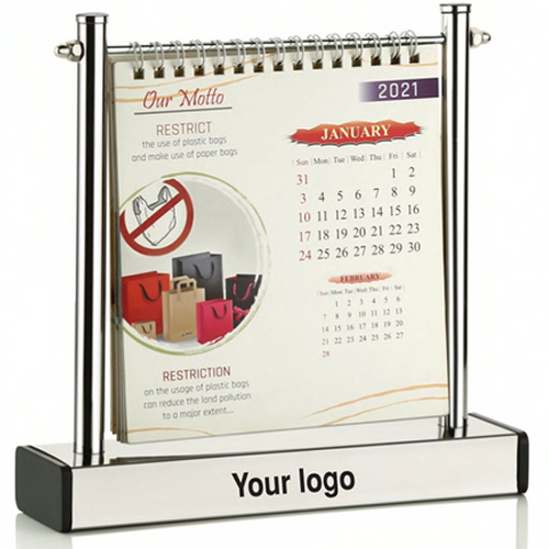 SS Jula Calender Stand With Paper 12 Months Calender