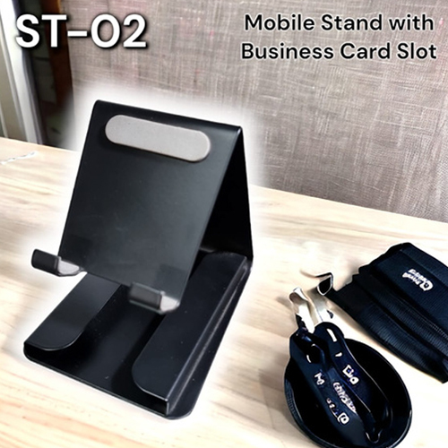 Metal Mobile Stand With Business Card Slot