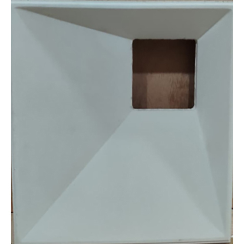 3d Corner Square Jaali - Color: Gray/red/white