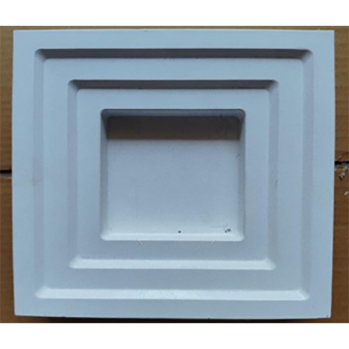 Window Close Jaali - Color: Gray/Red/White